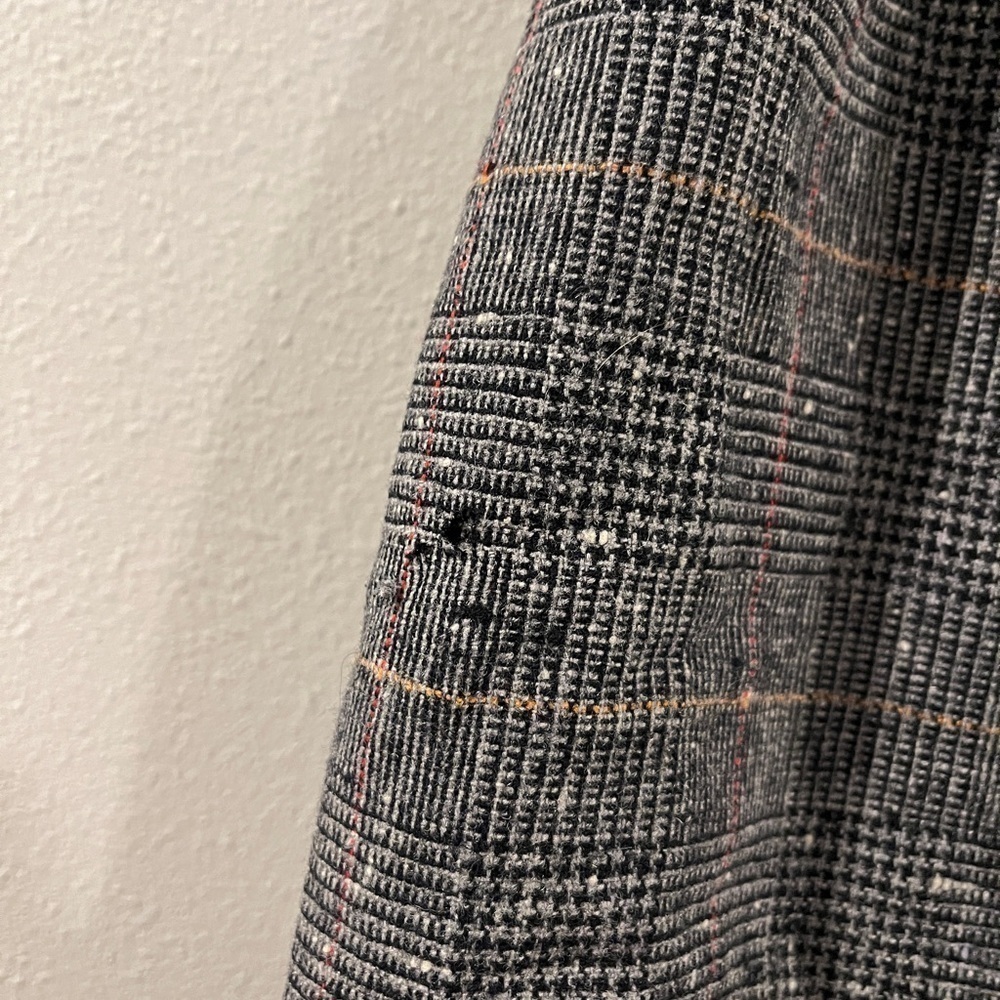 Vintage Burberry‎ Size 8 Glen Check Plaid Pencil Straight Suit Skirt in Gray - Picture 4 of 7